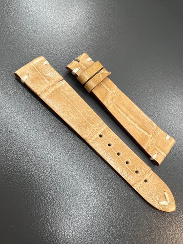 Leather beige strap 16mm - strap, 20/16mm
