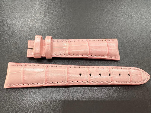 Pink leather strap - strap, 20/16mm